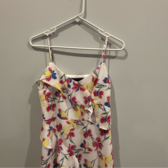 Banana Republic Floral Asymmetrical Ruffle Dress - Picture 4 of 8